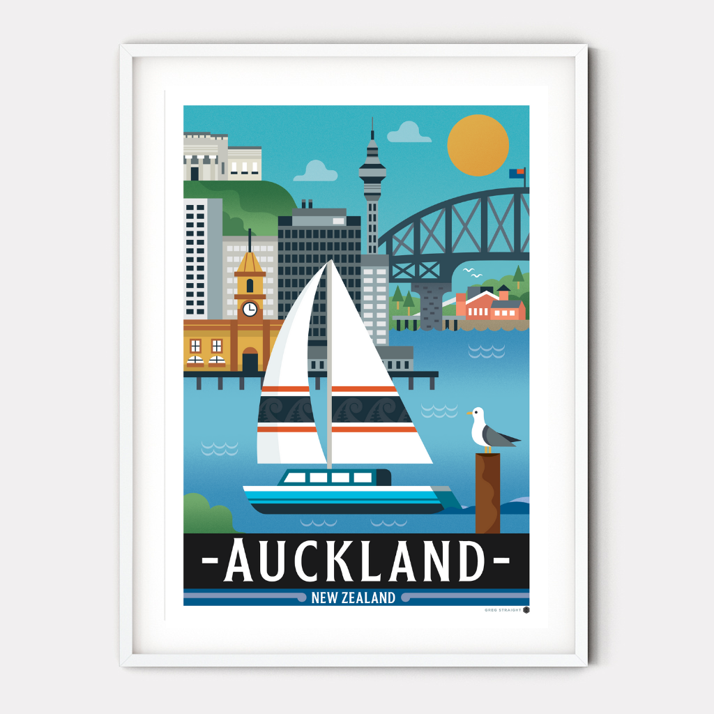 Auckland Art print-kiwiana art-nz art